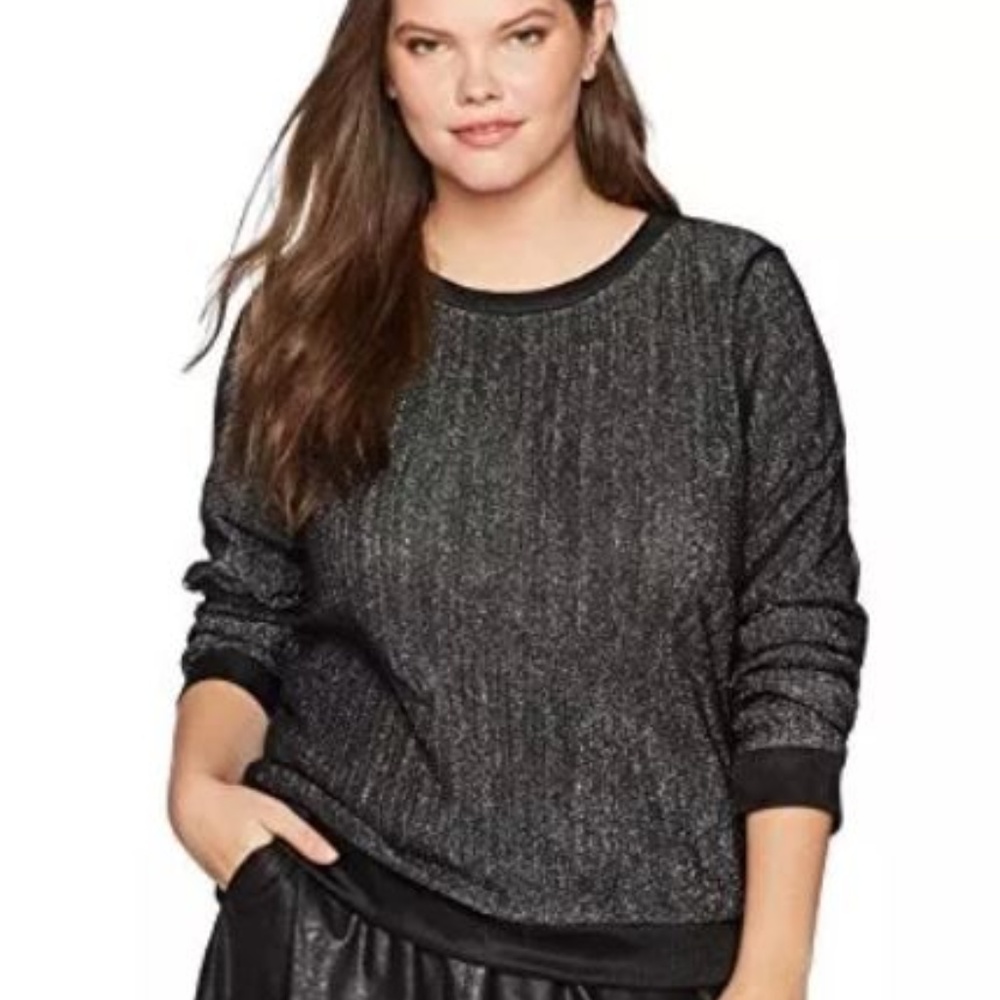 NWT - Rebel Wilson Black Sparkly Blouse